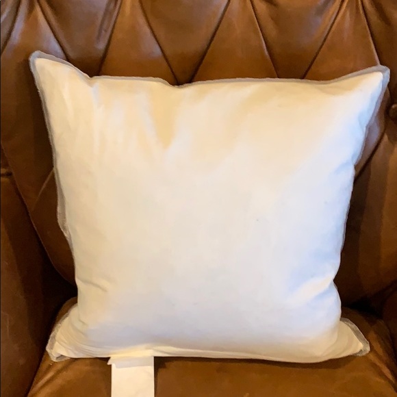 White cotton and sequined throw pillow - Picture 2 of 2
